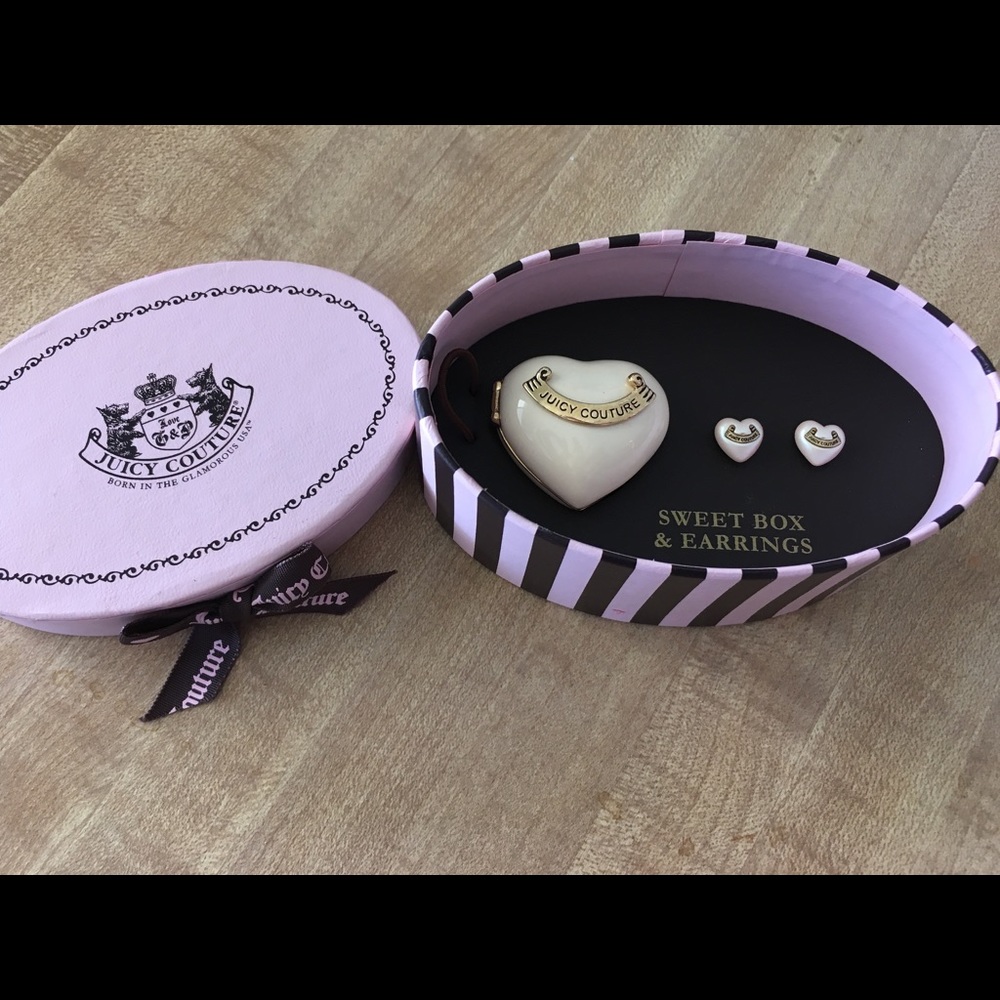Juicy Couture Sweet Box and Earrings Gift Set